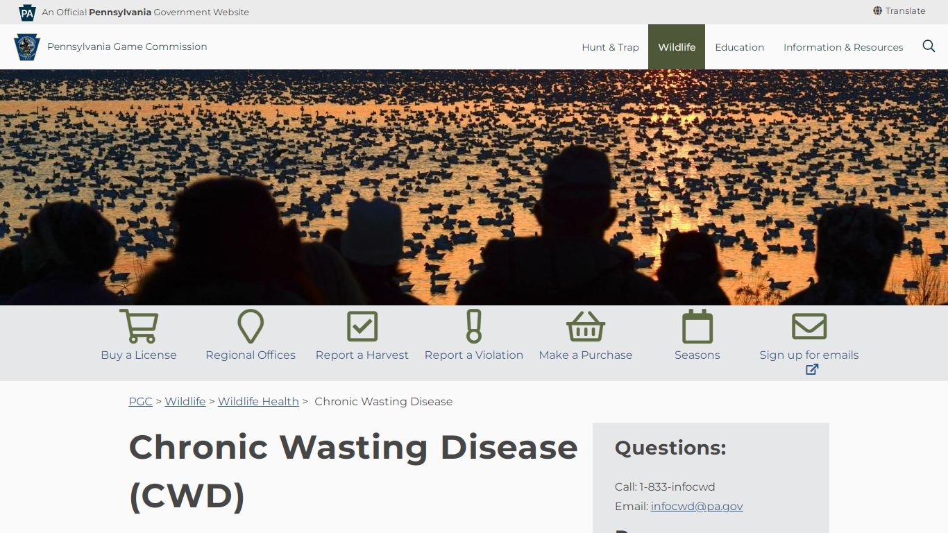 Chronic Wasting Disease (CWD) - pgc.pa.gov